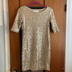 Abercrombie & Fitch Gold Sequin Dress
